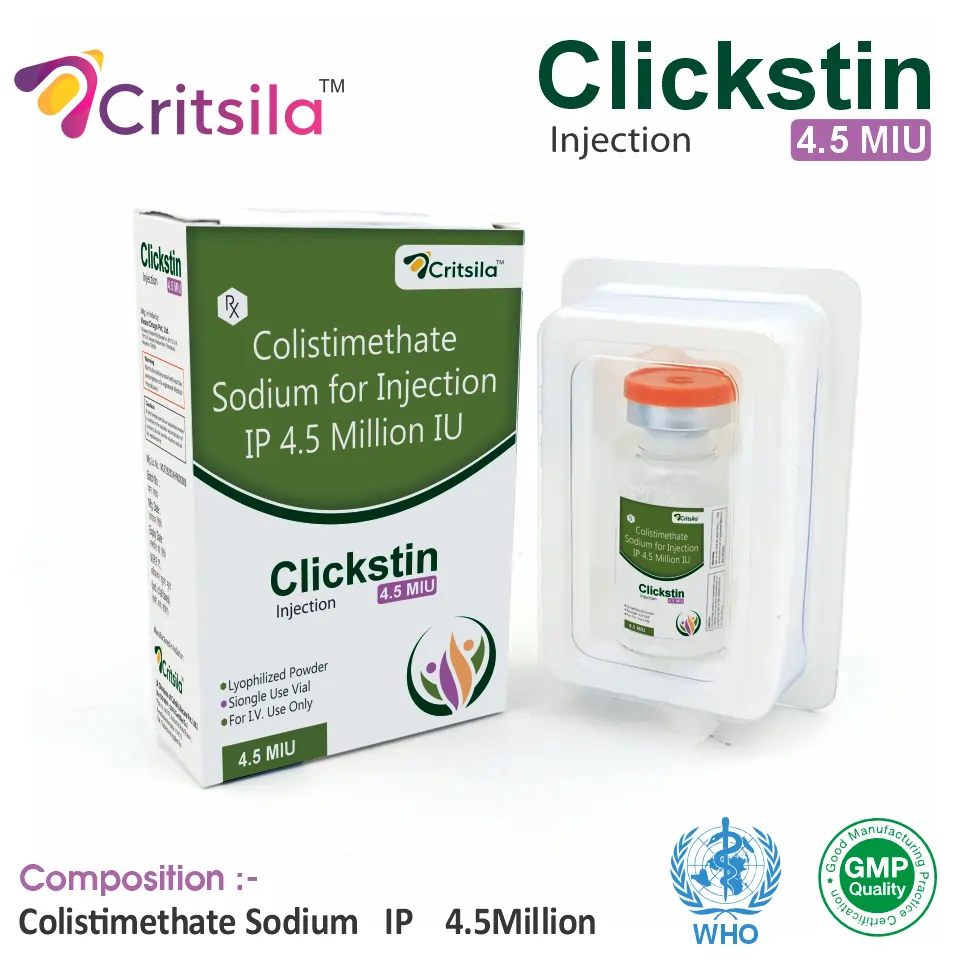 Colistimethate Sodium (4.5MIU) Injection in PCD Pharma Franchise at Best Price